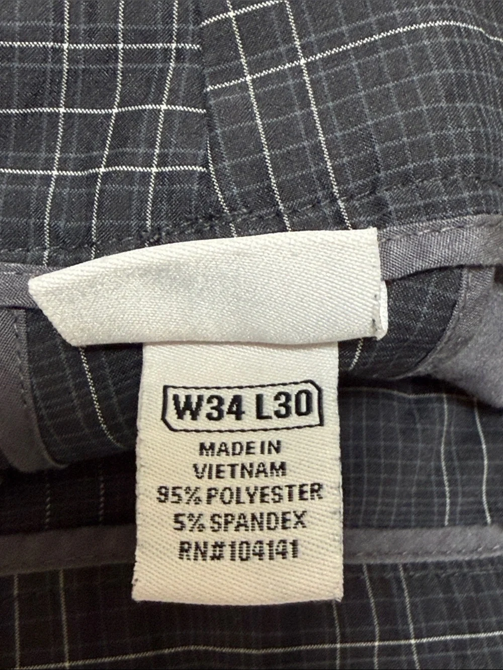 Slazenger Black Gray Plaid Golf Pants